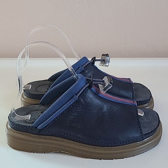 Dr Martens Chunky Sandals Chunky Slip-on Blue & Red Made in England Size UK 4 - Picture 4 of 14